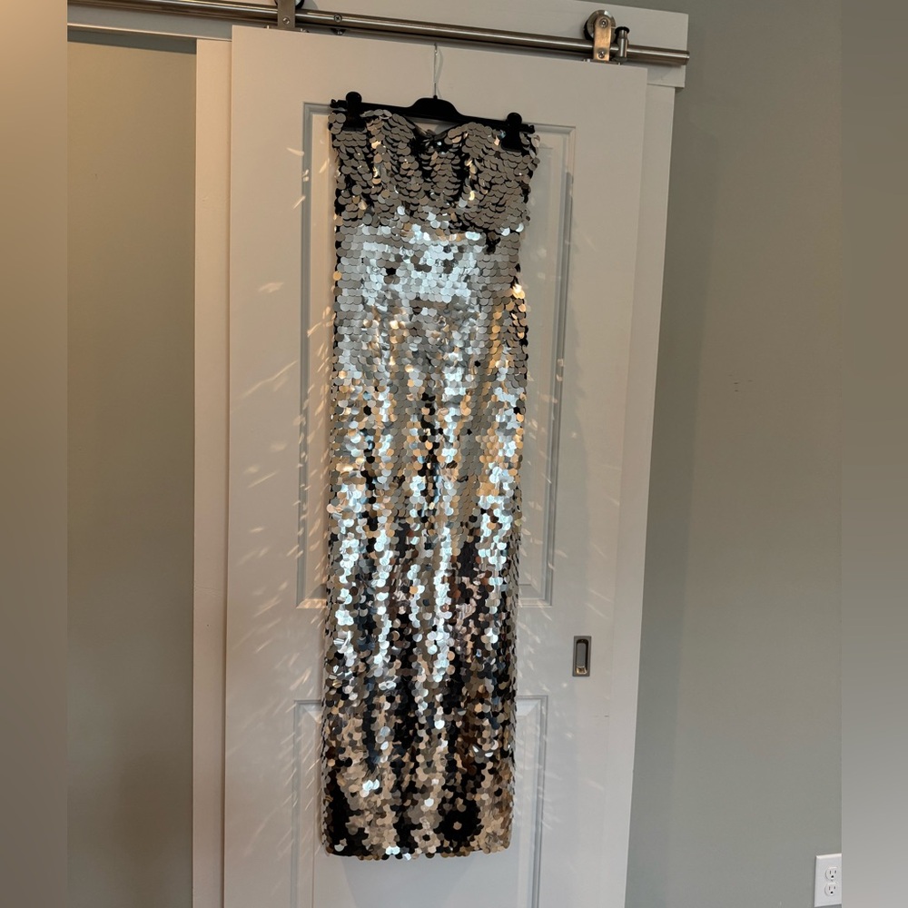 House of Harlow 1960 Silver Sequin Valentina Dress